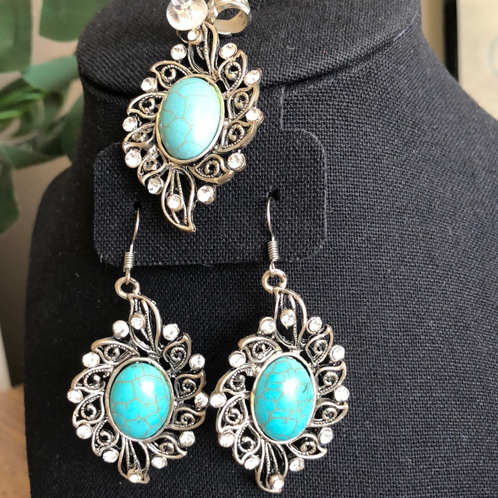 Vintage Earrings & Pendant Set - Picture 1 of 6